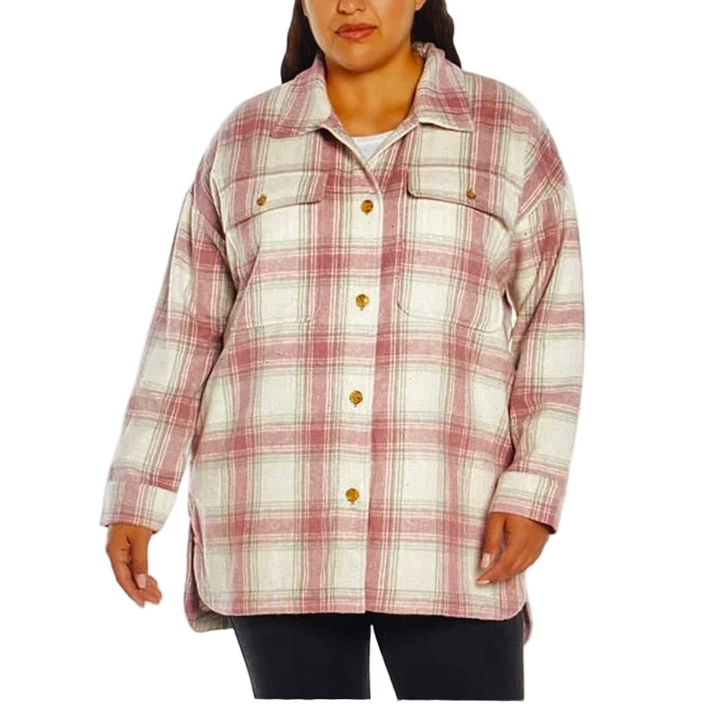 Banana‎ Republic Pink Cream Plain Flannel Wool Blend Shacket Size M - Picture 8 of 16